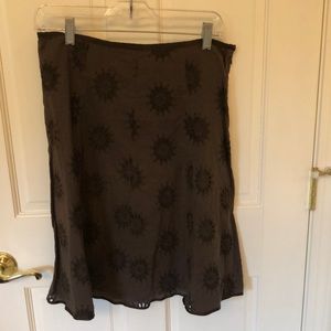 J.Crew size 4 brown skirt, side zipper closure